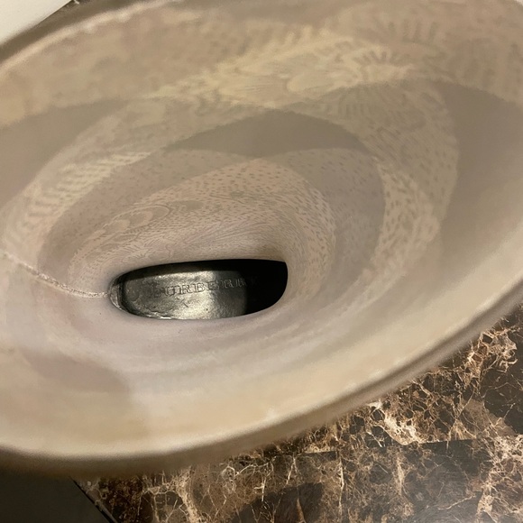 Burberry Beige and Black Patterned Rain Boots - Picture 3 of 6